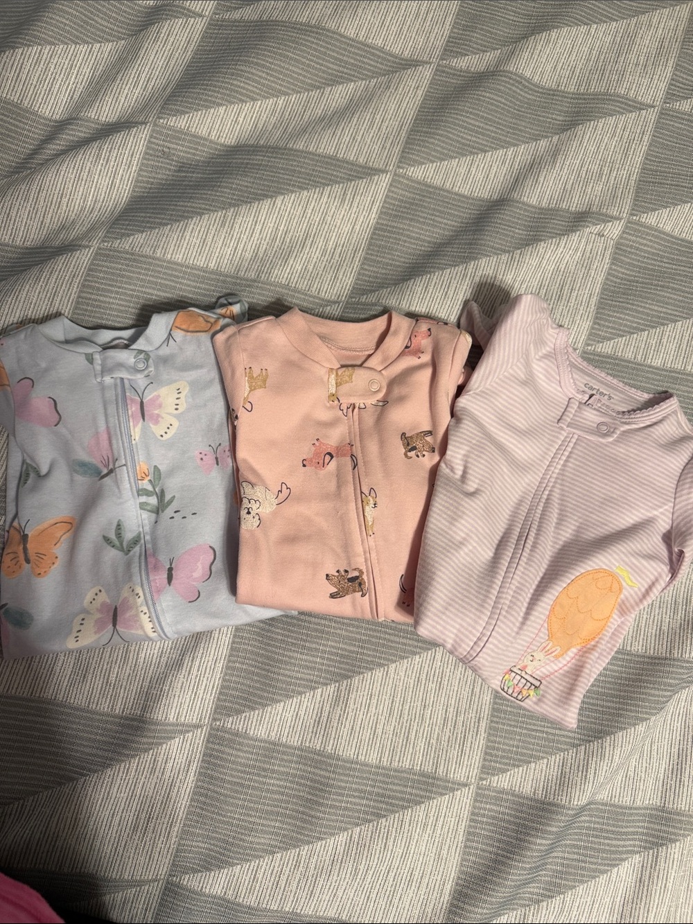 Carters baby girl pajama bundle